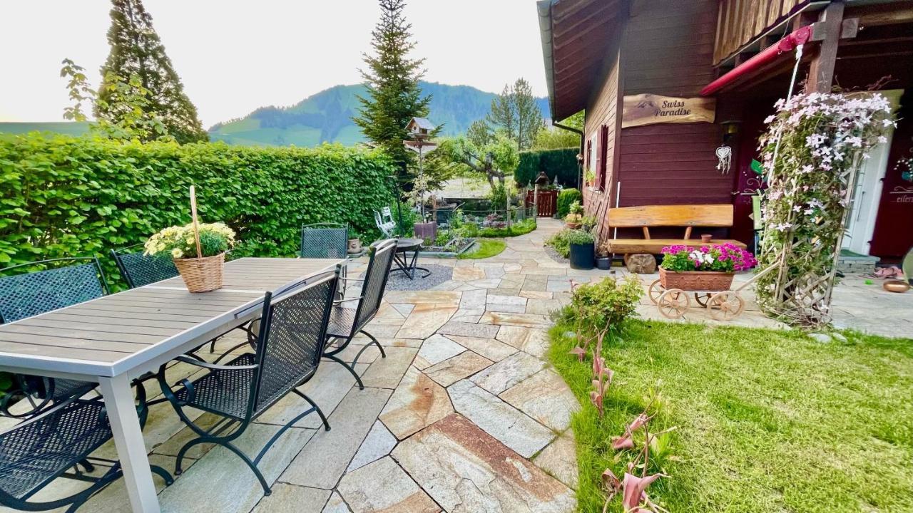 The Swiss Paradise 2 Apartment With Garden, Whirlpool, And Mountain Panorama Wirzweli Exteriér fotografie