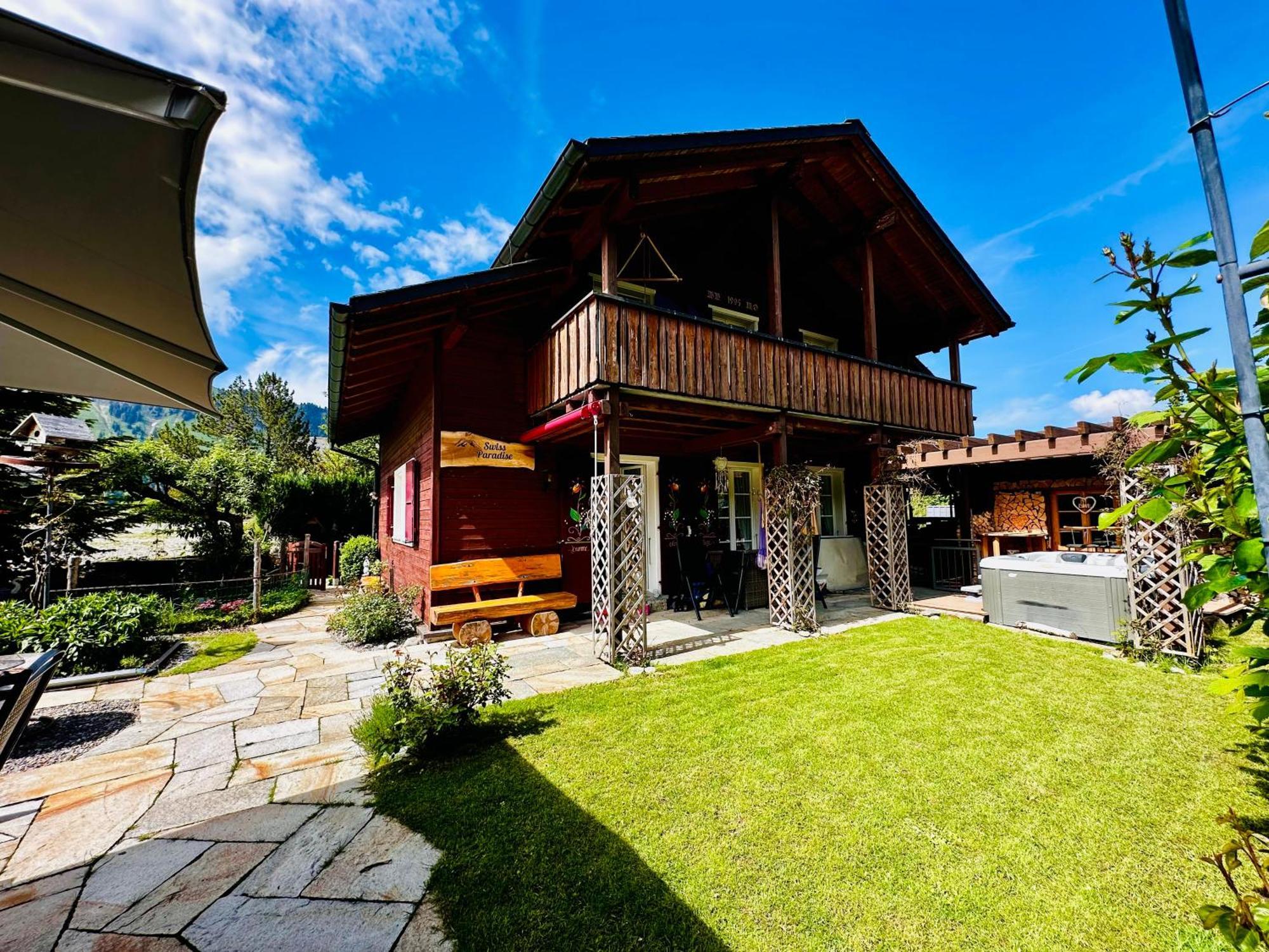The Swiss Paradise 2 Apartment With Garden, Whirlpool, And Mountain Panorama Wirzweli Exteriér fotografie